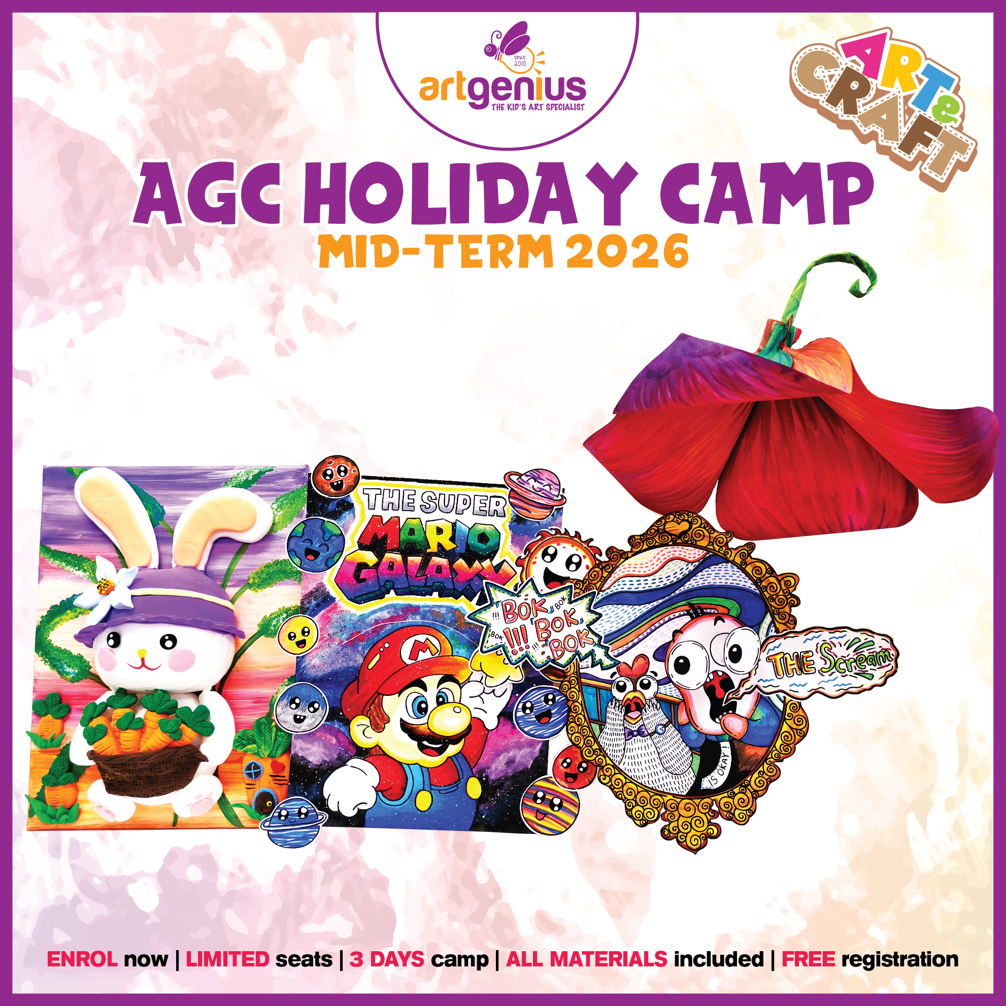 AGC Mid Term School Holiday Art Camp 2026
